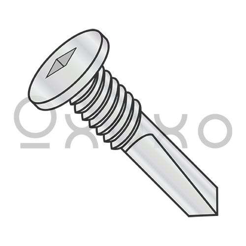 12-24X1 1/2  Square Drive Pancake Head SDS #5 Point F/T High Corrosion 1000 HR Salt Spray