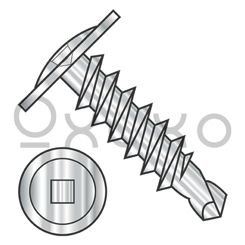 8-18X1/2  Square Modified Truss Head Full Thread Self Drilling Screw 410 Stainles Steel