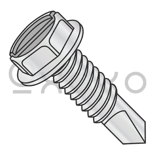 10-24X5/8  Slot Ind Hexwasher Self Drill MachineThd Full Thrd ZincBake 1000hours Salt Spray