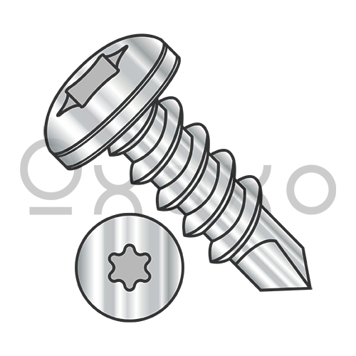 6-20X3/8  6 Lobe Pan Full Thread Self Drilling Screw 410 Stainless Steel