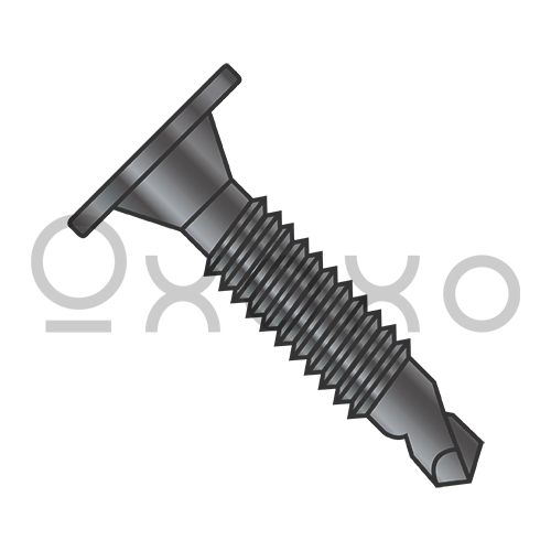 10-24X1 1/2  Phil Wafer Head #3 Point Self Drill Scr Machine Scr Thd Full Thd Black Zinc Bake