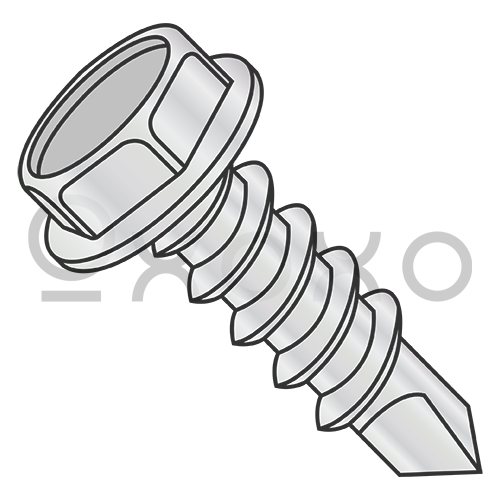 8-18X3/4  Unslot Indent Hexwasher Self Drill Scr Full Thread ZincBake 1000hours Salt Spray