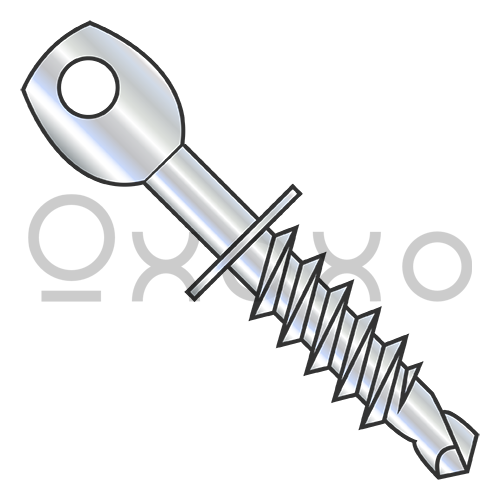 1/4X2  Acoustical Eye Lag Self Drilling Screw Point Steel Zinc
