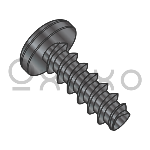 8-16X5/8  Phil Pan Plastite Alternative 48-2 Full Thread 18-8 SS Passivated Black Ox Wax