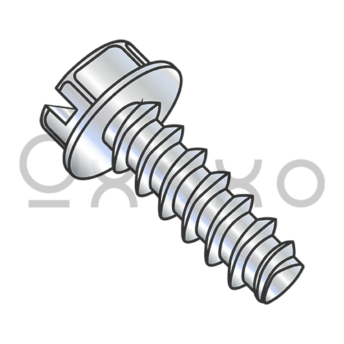 4-20X1/4  Slotted Ind Hex Washer Plastite Alternative 48-2 Fully Threaded Zinc Bake & Wax