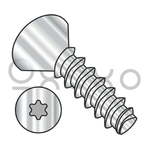 2-28X1/4  6 Lobe Flat Plastite Alternative 48-2 Full Thrd 18 8 Stainless Stl Passivate Wax