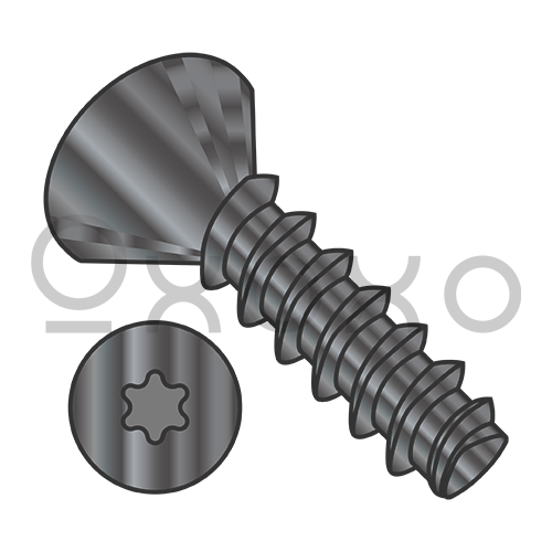 2-28X1/4  6 Lobe Flat Plastite Alternative 48-2 Fully Threaded Black Oxide and Wax