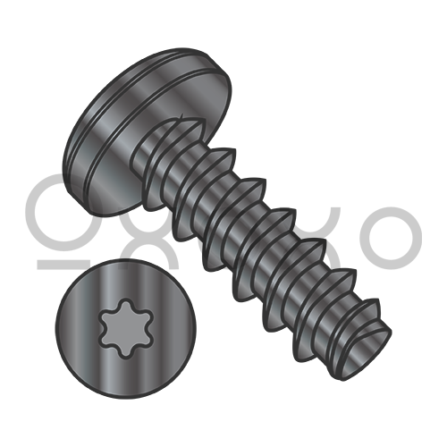 2-28X1/4  6 Lobe Pan Plastite Alternative 48-2 Fully Threaded Black Oxide And Wax
