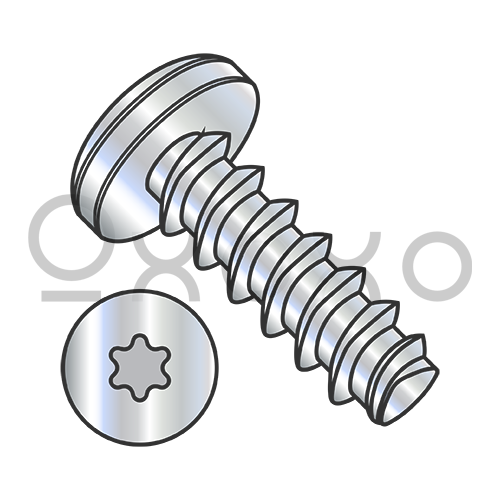 0-40X3/16  6 Lobe Pan Plastite Alternative 48-2 Fully Threaded Zinc Bake And Wax