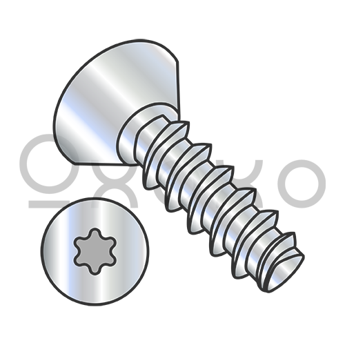 2-28X3/16  6 Lobe Flat Undercut Plastite Alternative 48-2 Fully Threaded Zinc Bake And Wax