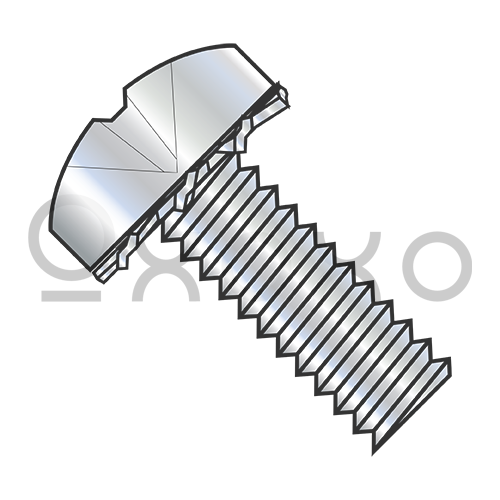 M2.5-0.45X12  ISO 7045 Metric Phillips Pan External Washer Sems M/S Fully Threaded Zinc/Bake