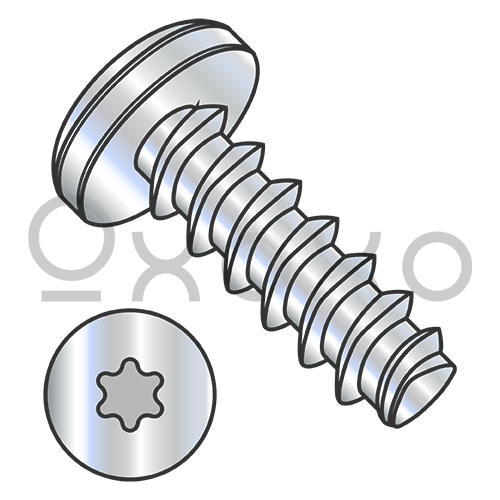 M2.5-1.4X10  Metric 6 Lobe Pan Plastite/Fix Alternative 45 Degree Full Thread Zinc and Bake