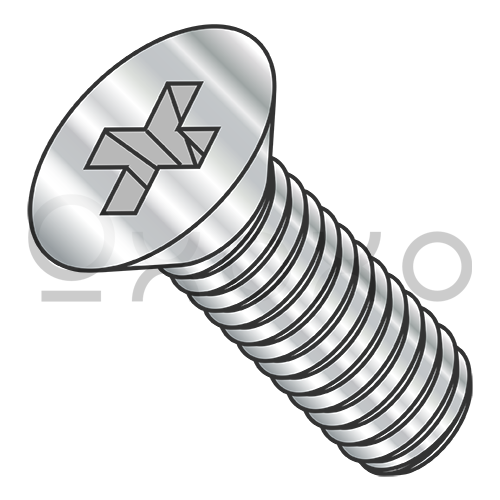 M1.6-0.35X3  Din 965 Metric Phillips Flat Machine Screw Full Thread 18 8 Stainless Steel