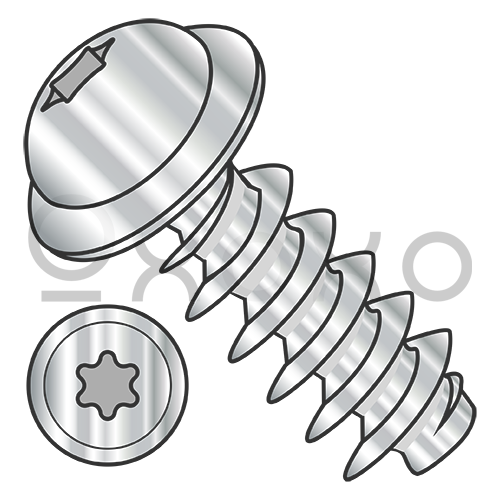 M3.5-1.57X20  Metric 6 Lobe Round Washer PT Alternate 30 Degree Full Thread A2 Stainless Steel