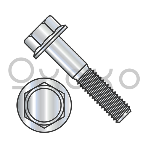 M10-1.5X16  DIN 6921 Class 8 Point 8 Metric Flange Screw Non Serrated Zinc