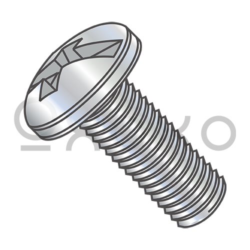 4-40X1/8  Combination (Phil/Slot) Pan Head Machine Screw Fully Threaded Zinc
