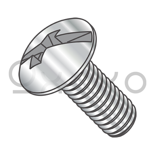 8-32X3/8  Combo Slot/Phil Full contour Truss Head Machine Screw Full Thread 18 8 S/ Steel