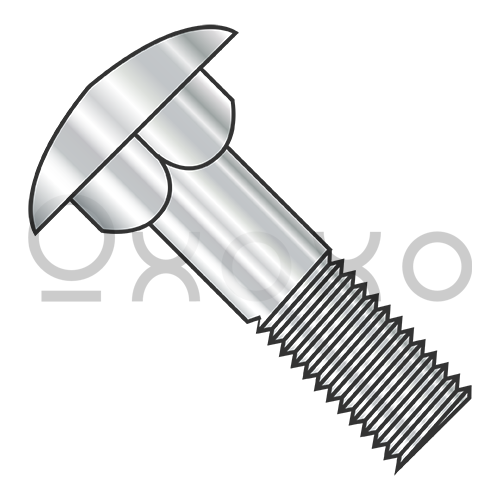 M8-1.25X35  Metric DIN603 Carriage Bolt Partial Thread A4 Stainless Steel