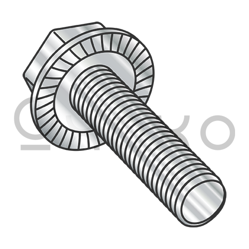 M6-1.0X12  Metric Din 6921 Hex Flanged Washer Serrated Screw Full Thead A2 Stainless Steel