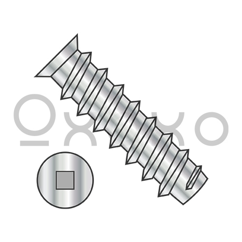 M6.3X13  Metric Square Flat 7.0-7.3HD OD European Drawer Slide Screw Full Thread Nickel