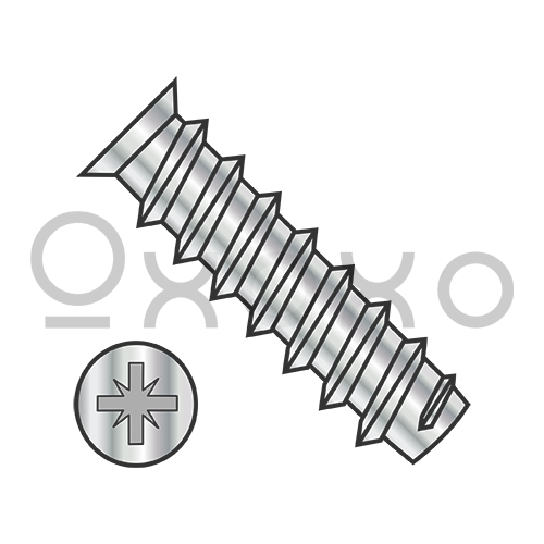 M6.3X10.5  Metric Pozi Alt Type1 Flat 7.0-7.3HD OD  Euro Draw Slide Full Thrd Bright Nickel