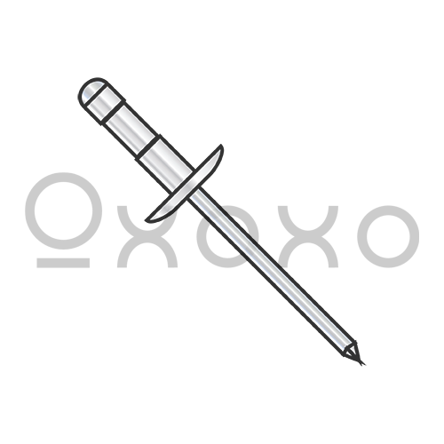 1/8-.031-.187  Large Flange Dome Head Multi Grip Rivet Zinc