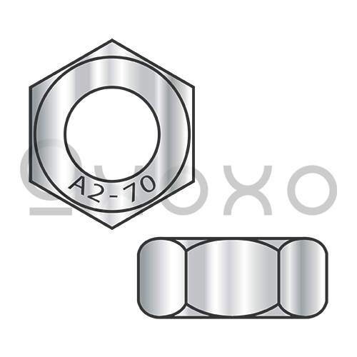 M6-1.0  Metric ISO 4032 Hex Nut A2-70 Stainless Steel