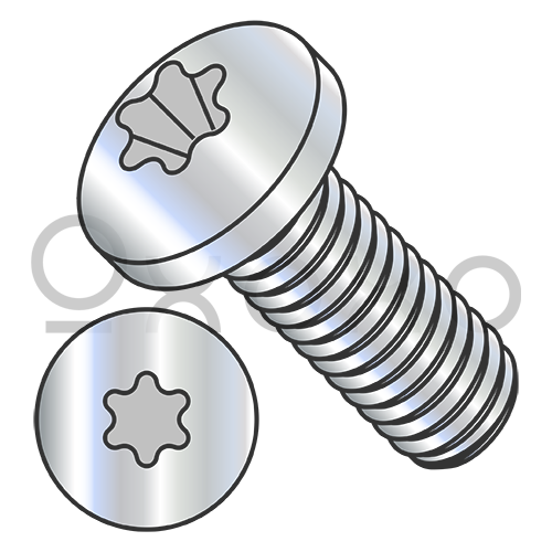 M1.6-0.35X3  ISO 7045 Metric Six Lobe Drive Pan Machine Screw Class 4.8 Full Thread Zinc RoHS