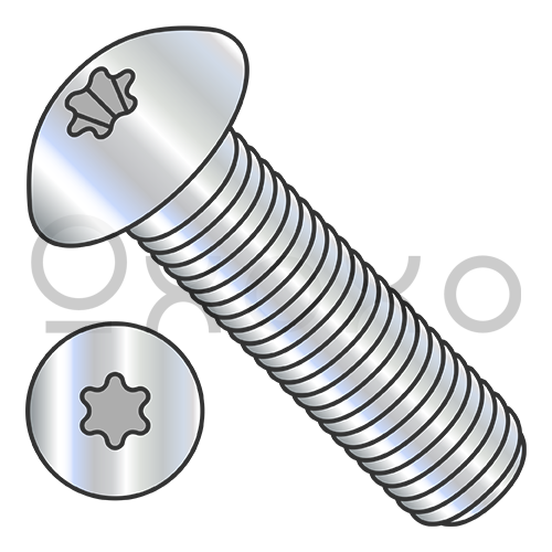 M3-0.5X10  ISO7380 Metric 6 Lobe Button Head Cap Screw Class 10.9 Zinc