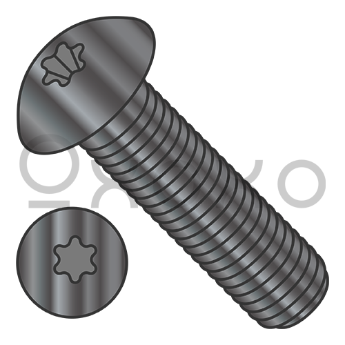 M3-0.5X10  ISO7380 Metric 6 Lobe Button Head Cap Screw A2 Stainless Steel Black Oxide