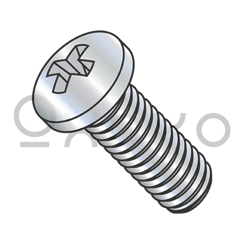 M3X10  JISB 1111 Class 4.8 Metric Phillips Small Pan Machine Screw Full Thread Zinc
