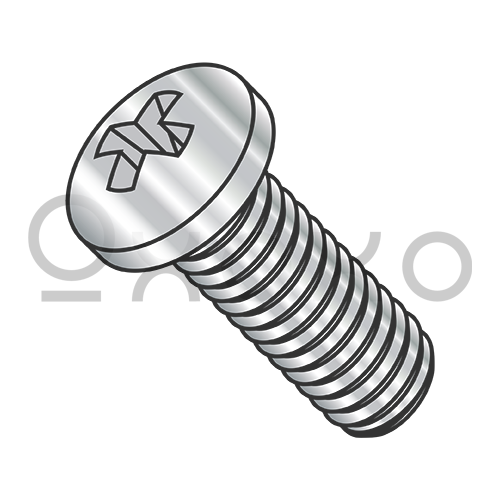 M3-0.5X10  JIS B1111 Metric Phillips Small Pan Machine Screw Full Thread A2 Stainless Steel