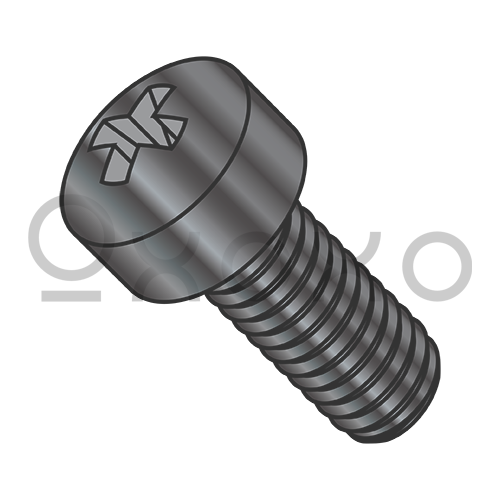 4-40X3/8  Phillips Fillister Head Machine Screw Fully Threaded Black Oxide