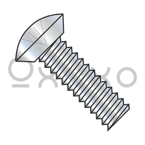 10-32X1/4  Phillips Oval Undercut Machine Screw Fully Threaded Zinc