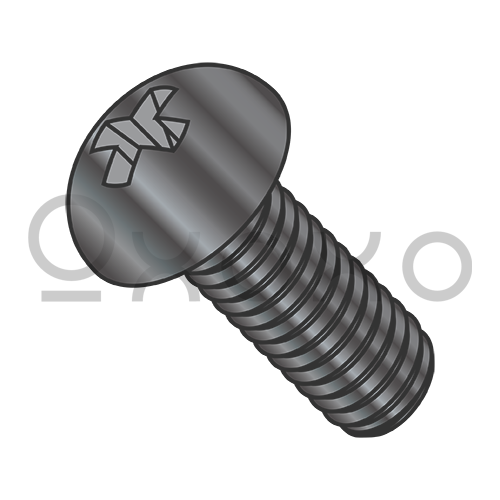 4-40X1/4  Phillips Round Machine Screw Fully Threaded Black Oxide