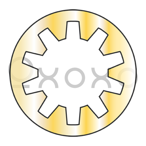 #2  MS35333, Military Internal Tooth Washer Steel Zinc II Plated