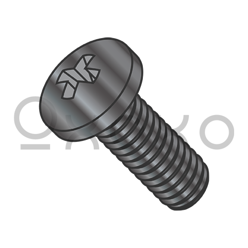 2-56X7/8  MS51957-B Phil Pan M/S Coarse Full Thread 300 Series S/S DFAR Black Ox