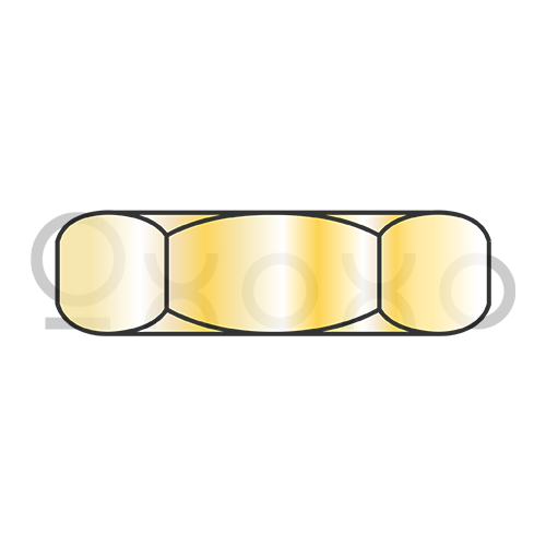 7/16-14  MS51967 Military Finished Hex Nut Coarse Thread Grade B Cadmium Yellow DFAR