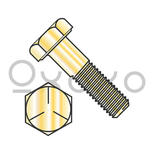 1/4-20X1 1/4  MS90725 Military Hex Head Cap Screw Coarse Thread Cadmium Yellow Grade 5 DFAR