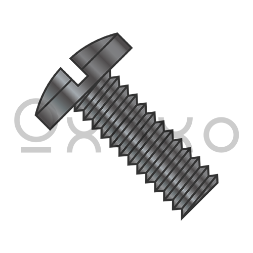 4-40X1/4  Slotted Binding Undercut Machine Screw Fully Threaded Black Oxide