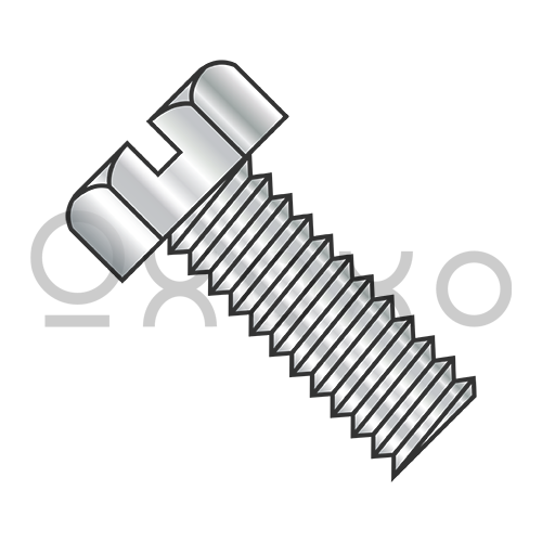 4-40X1/4  Slotted Indented Hex Head Machine Screw Fully Threaded 18-8 Stainless Steel