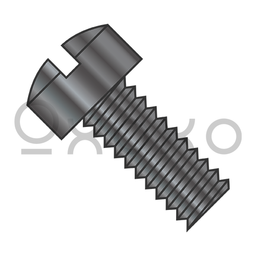 2-56X1/2  Slotted Fillister Head Machine Screw Fully Threaded Black Oxide