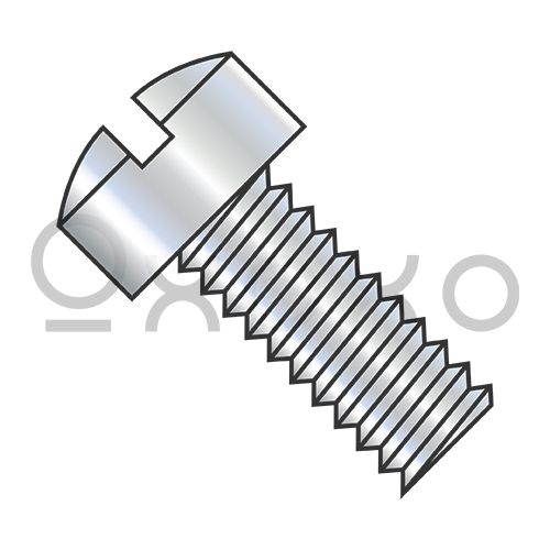 2-56X1/8  Slotted Fillister Head Machine Screw Fully Threaded Zinc