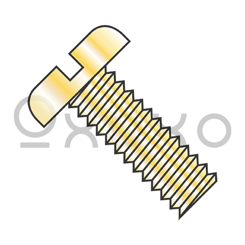 4-40X1/4  Slotted Pan Machine Screw Fully Threaded Zinc Yellow ROHS