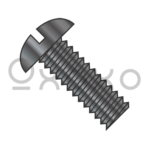 2-56X1/8  Slotted Round Machine Screw Fully Threaded Black Oxide