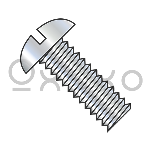 2-56X3/16  Slotted Round Machine Screw Fully Threaded Zinc