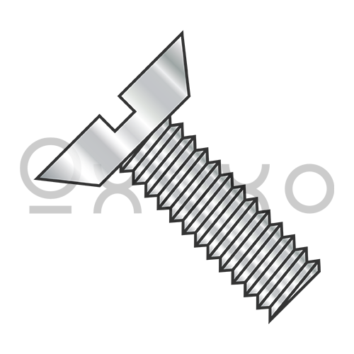 0-80X1/8  Slotted Flat Undercut Machine Screw Fully Threaded 18 8 Stainless Steel