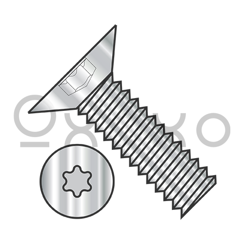 2-56X3/16  6 Lobe Flat 100 Degree Machine Screw Fully Threaded 18 8 Stainless Steel