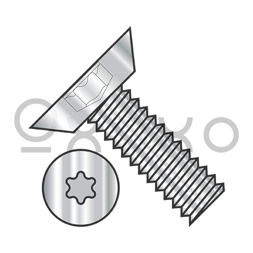 2-56X3/16  6 Lobe Flat Undercut Machine Screw Fully Threaded 18 8 Stainless Steel