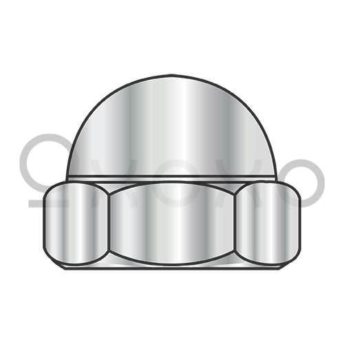 4-40  Two Piece Low Crown Cap Nut Nickel Plated